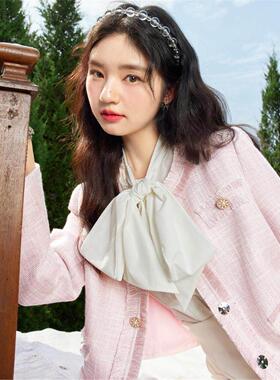 秋水伊人2025年春季新款法式小香风短外套高级感长袖百搭上衣V463