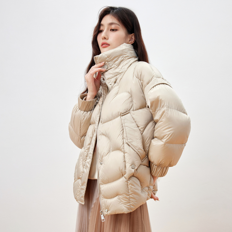 秋水伊人白鸭绒短款羽绒服2023冬季新款女装通勤保暖外套v2127