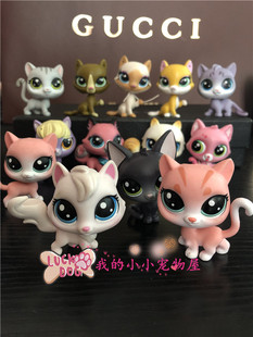 仿真Q版 儿童玩具摆件手办至Q宠物猫玩偶迷你 LPS 可爱小小动物屋