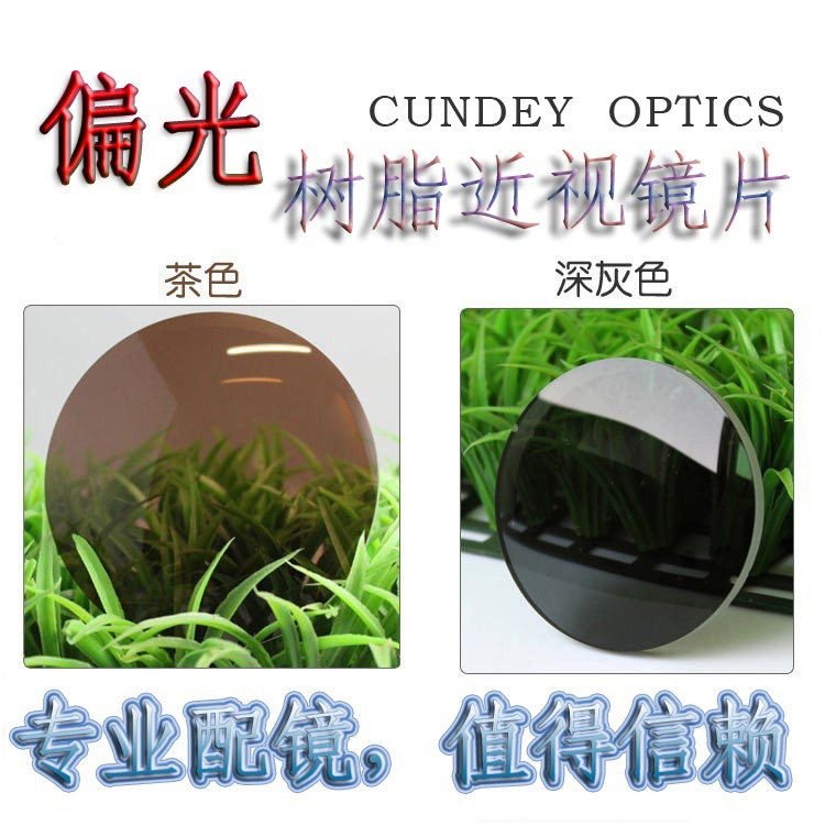 近视偏光镜片抗紫外线防眩晕和强光墨镜司机眼镜浅灰加硬偏光镜片