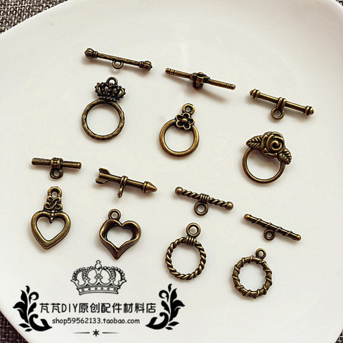 饰品古铜色搭扣手工串珠