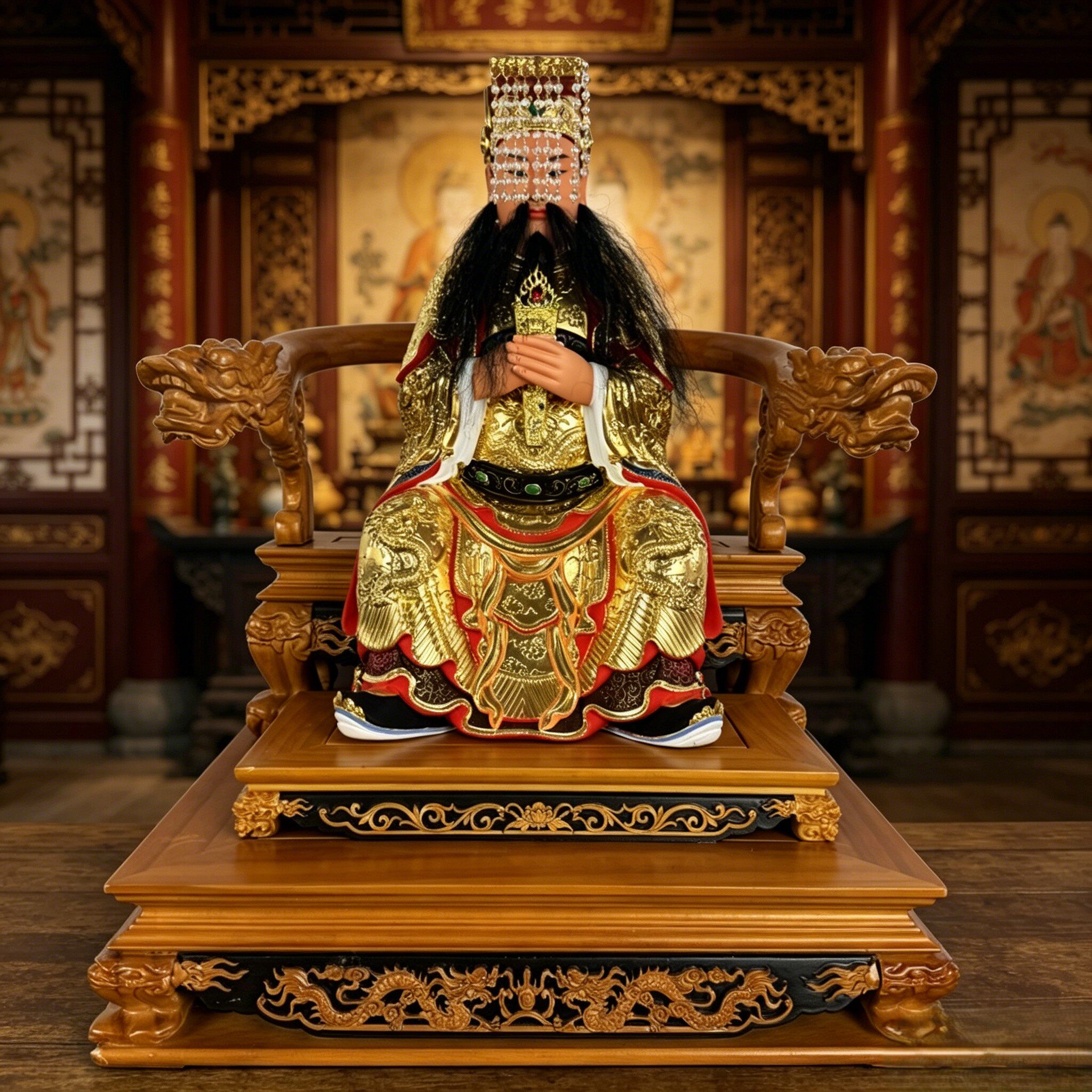 天公玉皇大帝脱身玉帝神像香樟木