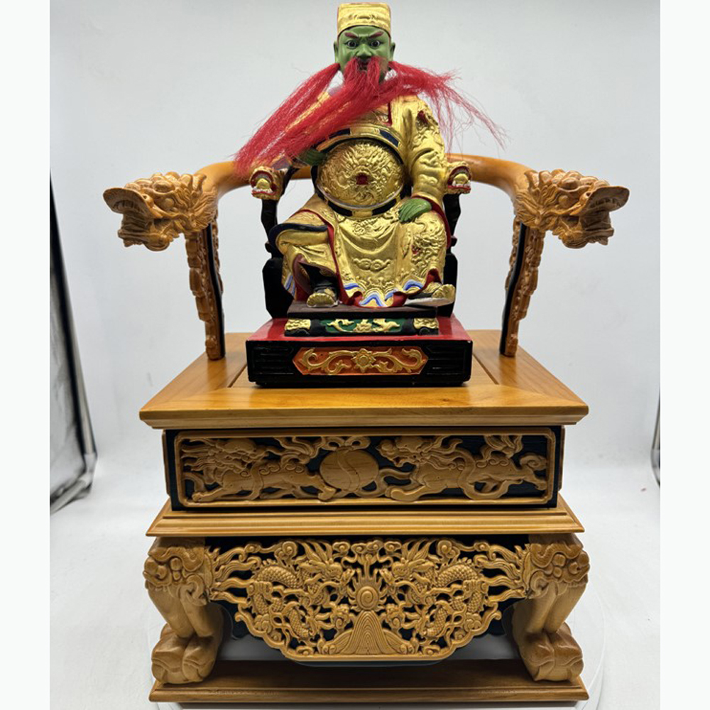 神像文椅双龙椅实木雕刻香火椅佛像座椅脱椅佛具文椅佛椅木雕工艺