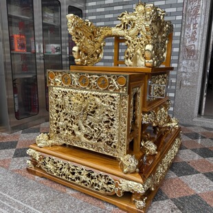 樟木武轿龙轿神明坐轿出巡庙会迎神轿木雕工艺辇轿关公财神王爷轿