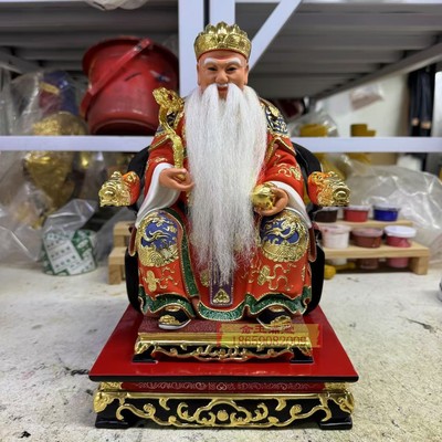 香樟木雕福德正神供奉土地爷