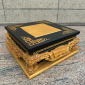 四角几桌神像底座加高佛像座垫玄关雕刻神明叠座四方基座仿黑檀