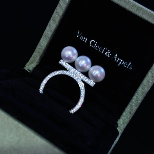 纯银加厚T家淡水AKOYA平衡戒指