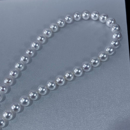 浅小屋7mm极强光淡水珍珠项链