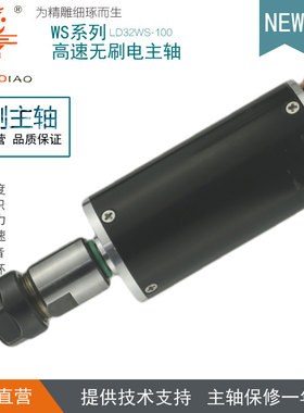 龙雕LD32WS-100雕刻高速高精度1万转无刷直流主轴机器人钻孔打磨