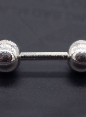 S925纯银长杆舌钉 耳桥耳骨钉耳蜗钉 小耳钉女 乳钉系带钉阴环男