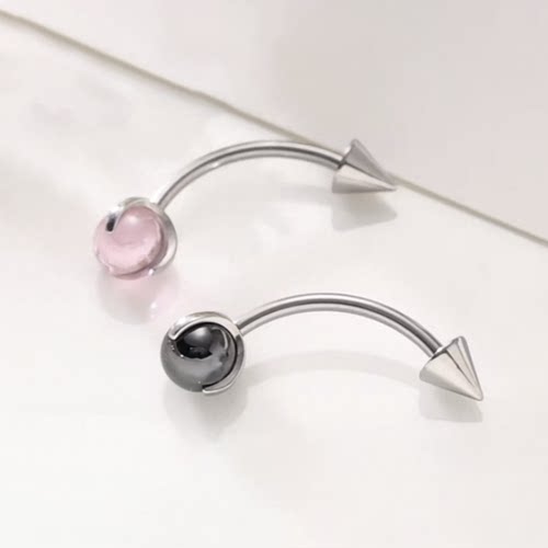 钛合金内牙眉钉竖耳垂钉rook钉