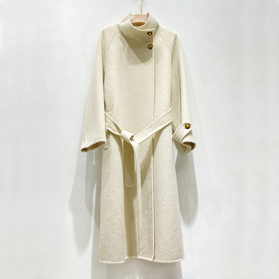 羊毛大衣外套中长款赫本风立领