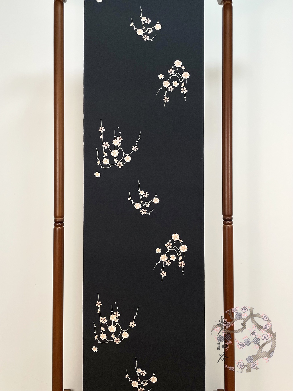 幽人梅谷|日本正绢反物垂枝樱小纹正娟布料真丝旗袍汉服定制面料