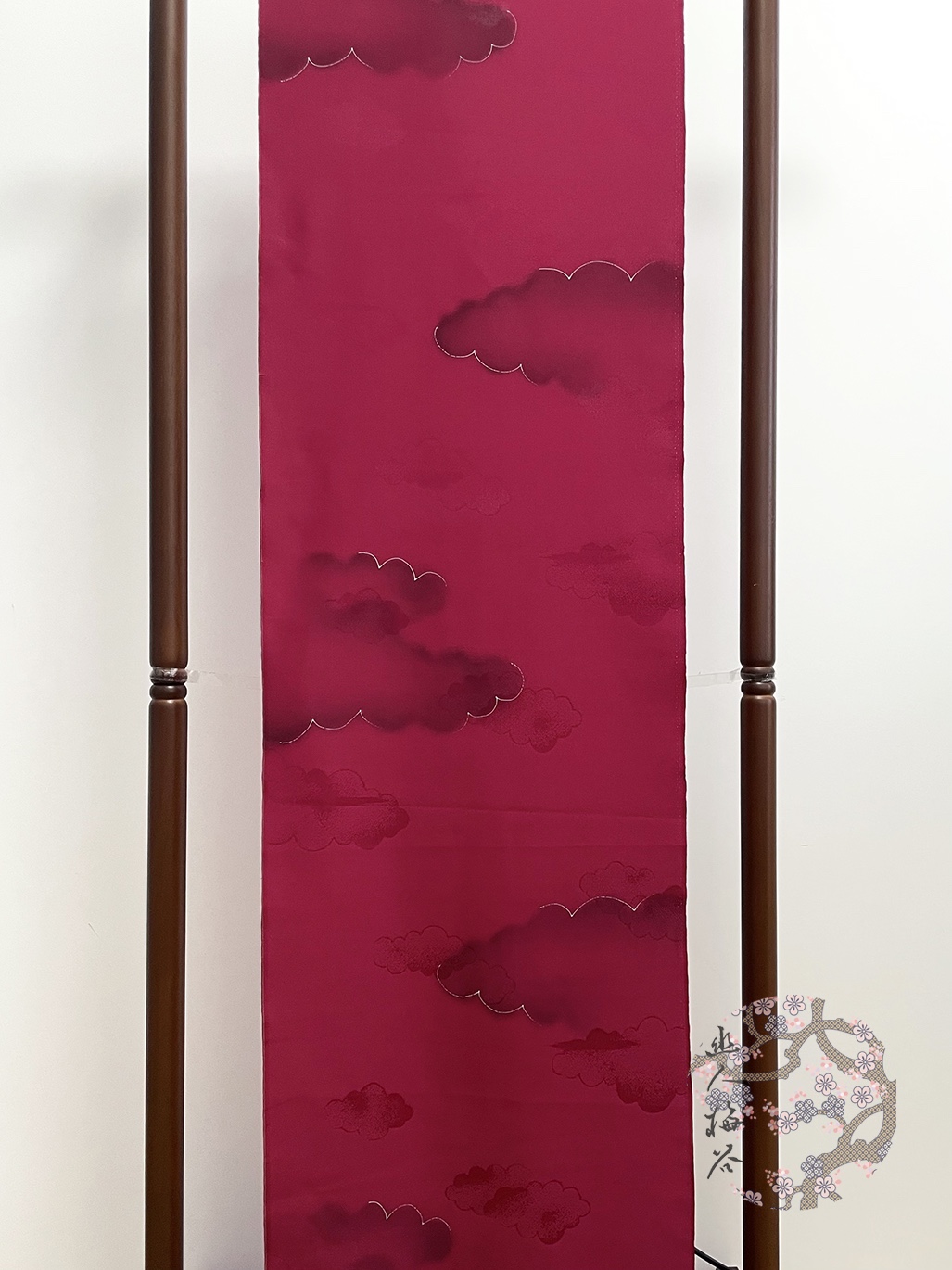 幽人梅谷|日本正绢云取织纹羽尺反物正娟布料真丝旗袍定制面料