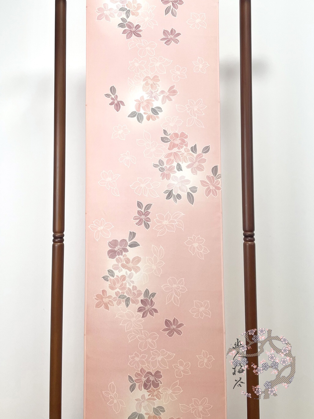 幽人梅谷|日本正绢反物花卉小纹正娟布料真丝旗袍汉服定制面料