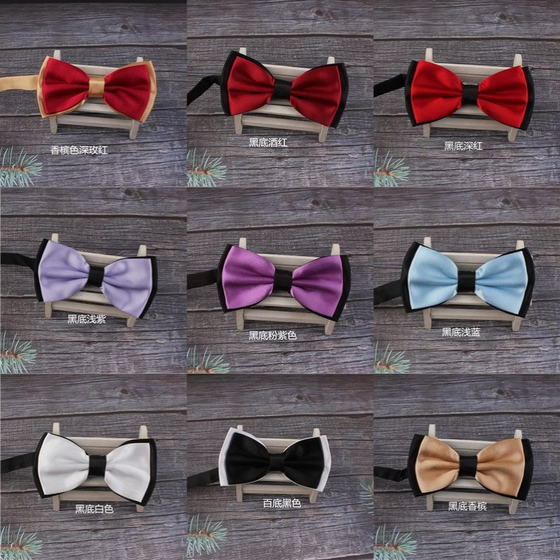 双色双层领结团队蝴蝶结