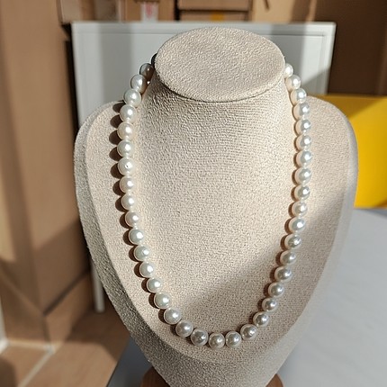 天然淡水珍珠项链（冷青光圆巴点位9-10亏清不退）