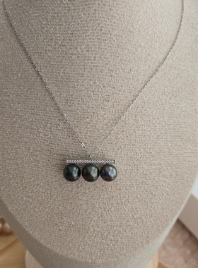 平衡木 天然海水大溪地珍珠套链（点位8-8.5清货不退带证书）