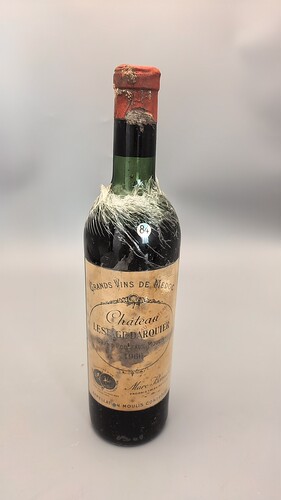 法国波尔多1966年莱斯塔格达基耶酒庄红葡萄酒标染介意慎拍（84）