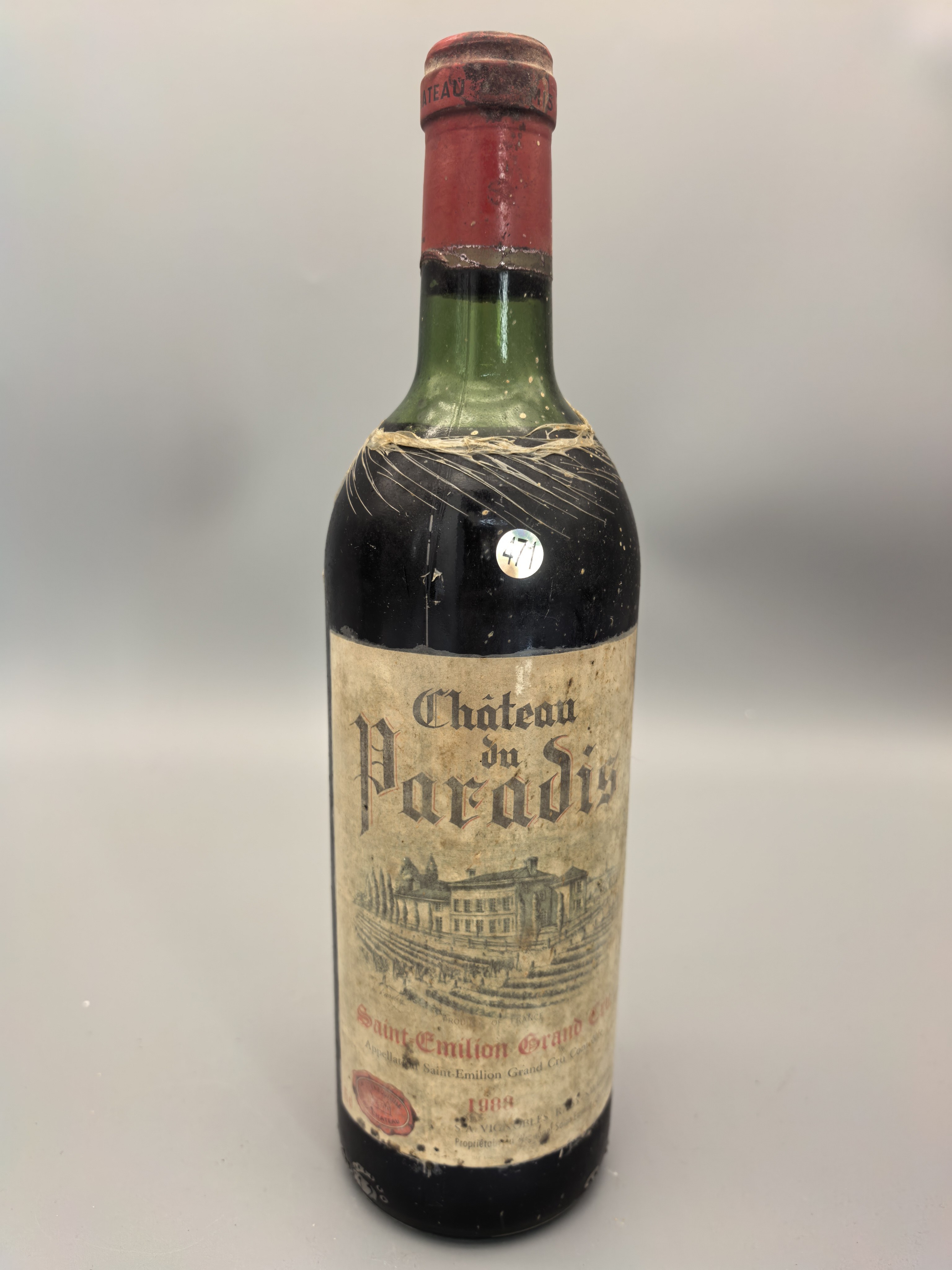 天堂酒庄1983年圣埃美隆特级园红葡萄酒法国波尔多右岸圣埃美隆产