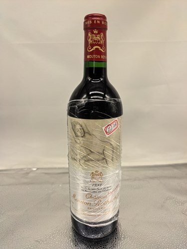 法国波尔多一级名庄木桐1993年非常完美酒标为画家Balthus手绘