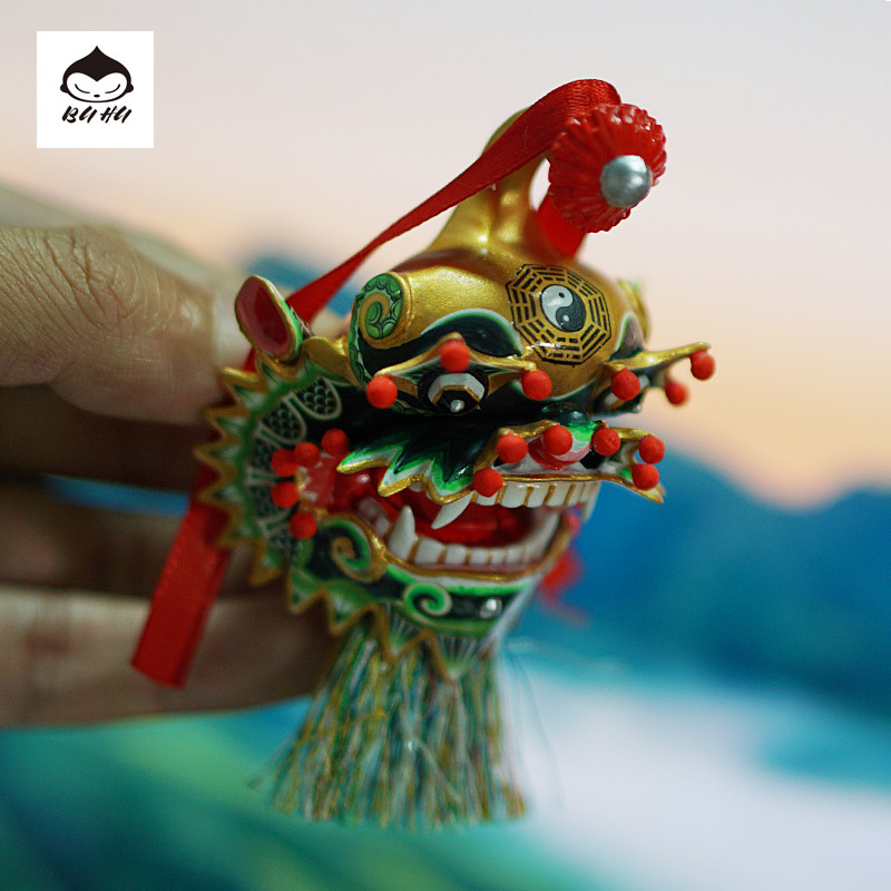 buhu原创国潮 官方正品海丰虎狮麒麟汽车摆件神兽手工小礼品传统