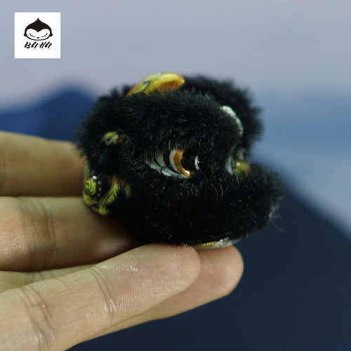 buhu醒狮钥匙扣原创国潮可爱手工