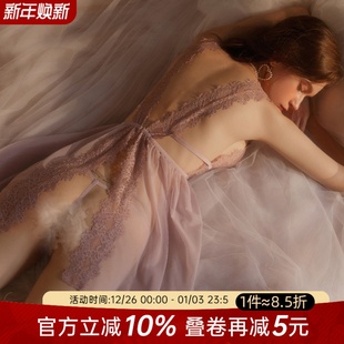 今夕何夕 ****性感睡衣女网纱透视火辣诱惑吊带睡裙蕾丝纯欲内衣