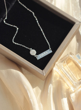 字母礼物幸运项链纯银女