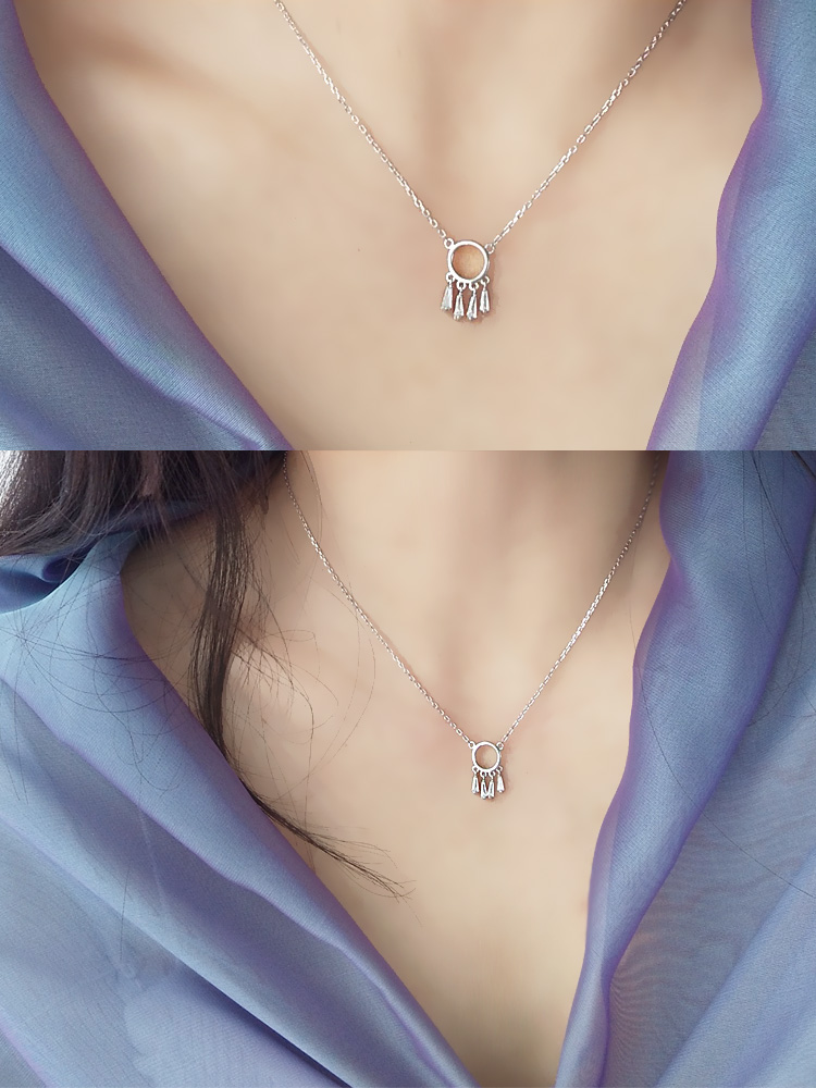 法式优雅轻复古VS时尚 通体S925纯银项链chic气质文艺女ZZJ银饰在类目 饰品/流行首饰/时尚饰品新, 项链中 - 来自Buy2taobao.com提供专业的淘宝代购服务