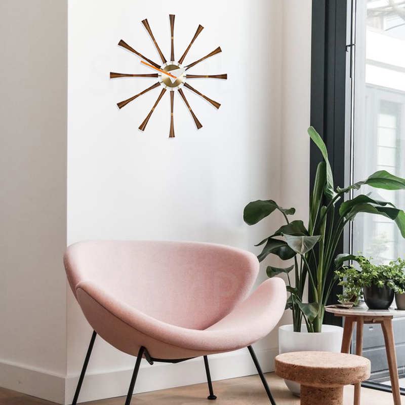 北欧Spindle Clock尼尔森经典钟表纺锤挂钟客厅时钟餐厅卧室挂钟