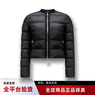代购蒙口Laurine修身轻薄短款羽绒服女款夹克外套棒球服