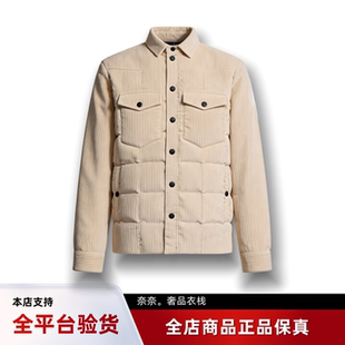 代购蒙口Gelt灯芯绒衬衫式商务风轻薄羽绒服鹅绒男款夹克外套