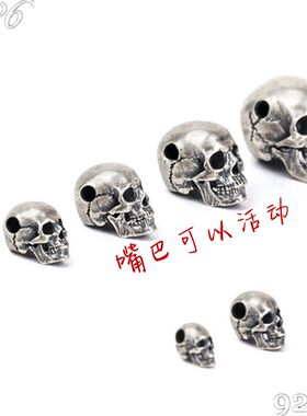 朋克骷髅头项链吊坠另类黑暗系潮