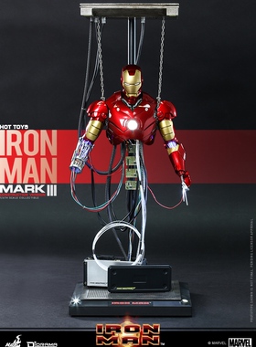 【GD漫玩社】HOTTOYS HT DS003 钢铁侠 MK3 维修分解调试情景地台