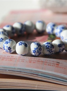 编织串珠陶瓷伸缩民族风云南手链