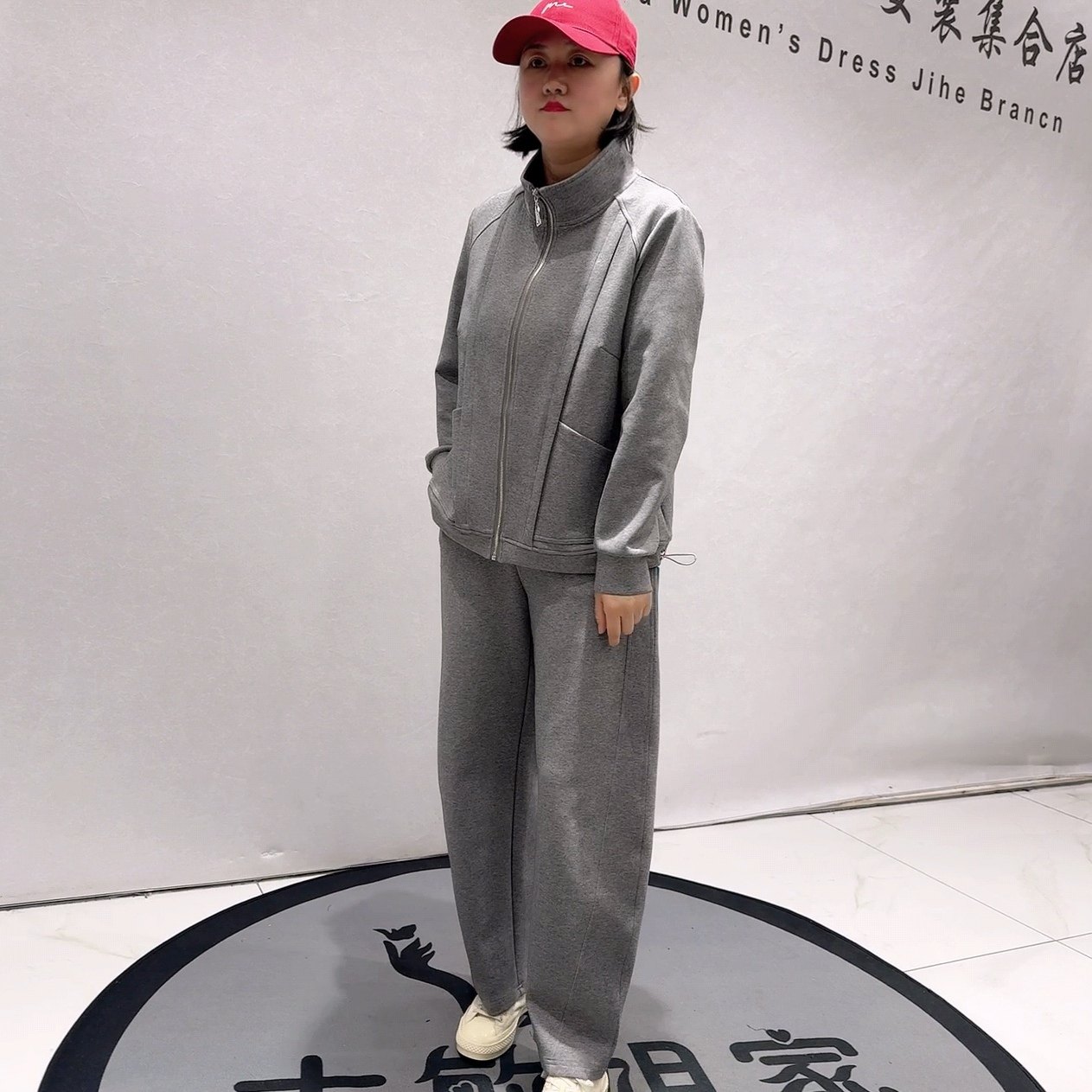 2061蓝鲸之吻年货春款新品可抽绳长袖外套搭配松紧腰弯刀裤两件套,女装/女士精品,大码套装,淘宝优惠券,粉丝福利购,淘宝优惠卷