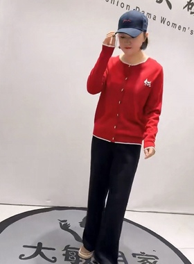 6532女权贵族年货春款新品氛围感洋气女人味针织开衫加大码女装