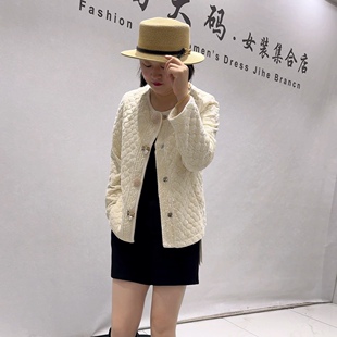 8073女权秋冬新品高级感带亮片丝绒棉服棉衣外套加大码女装