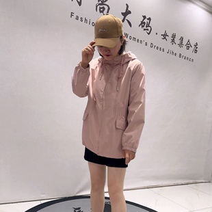 3508芮娜依莲秋款新品打揽设计一手长可抽绳带衬外套加大码女装