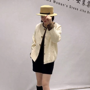 9571芮娜依莲秋款新品简洁大方女人味显瘦百搭蛋形外套加大码女装