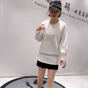 新品 女装 一手长简约百搭设计感衣袖 加大码 减龄衫 1558女权贵族春款