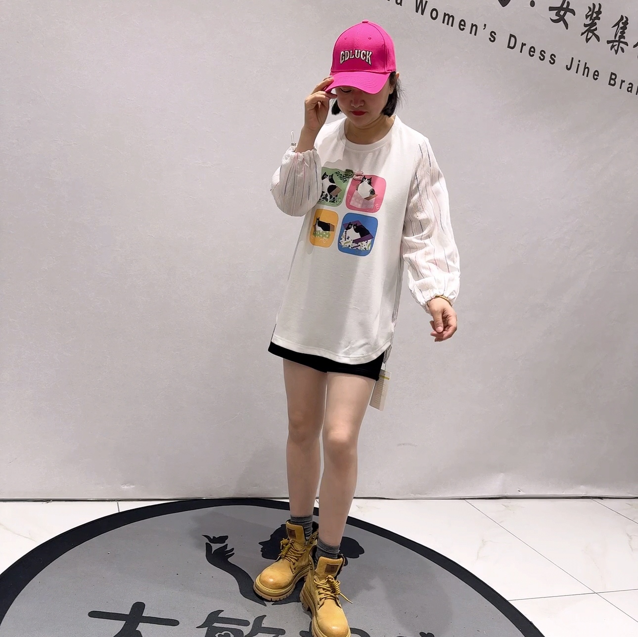 1699女权贵族春款新品拼接面料一手长时尚百搭减龄衫加大码女装