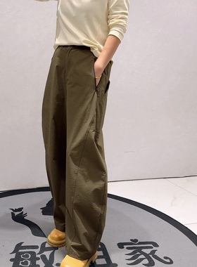 25820天骄一生水秋款新品松紧腰超级拉风洋气休闲阔腿裤大码女裤