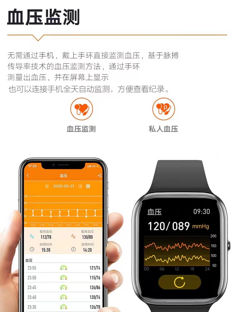 비침습적 혈당 요산 및 혈중 지질 스마트 시계 고정밀 심박수 혈압 혈중 산소 및 체온 수면 팔찌