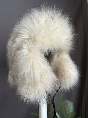 毛毛帽冬季保暖全毛雷锋帽东北户外加厚帽男女防寒风骑车护耳毛帽