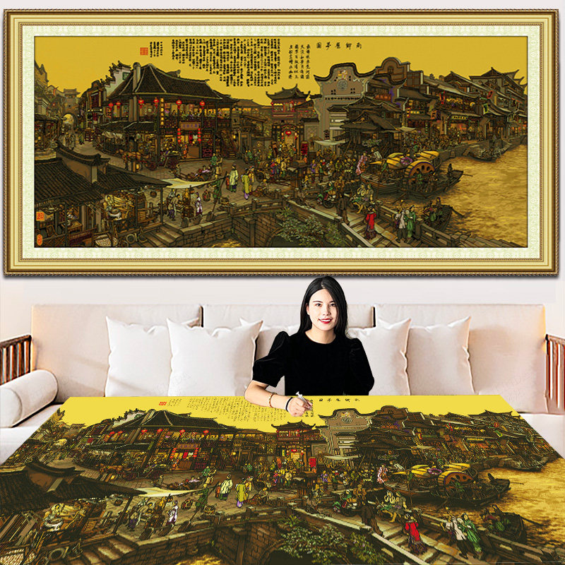 南乡旧梦十字绣2024新款线绣客厅经典收藏名画风景大幅手工绣2023