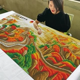 Процветающий китайский отличный стеновой стежок 2025 Новая вышивка ниток в гостиной