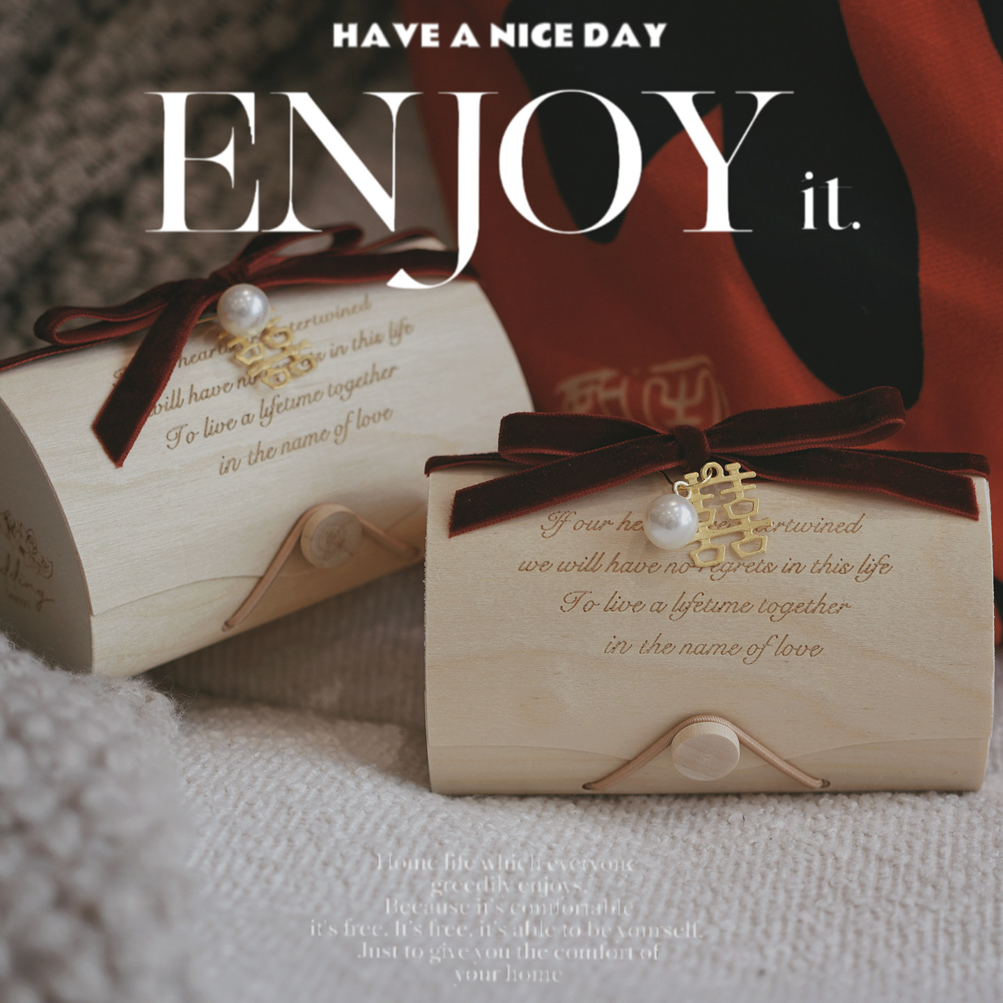 喜糖盒原创森系高级韩式木质喜糖盒中式红色糖盒INS风定制款,节庆用品/礼品,糖盒/糖盒配件,淘宝优惠券,粉丝福利购,淘宝优惠卷