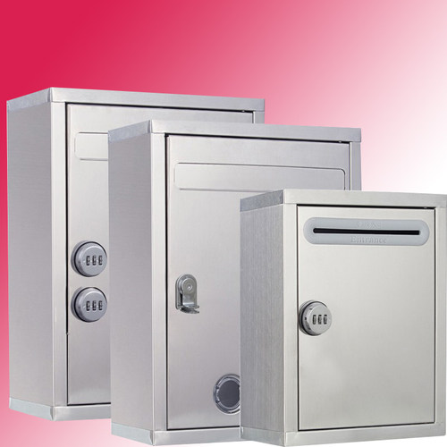 宏泰昌不锈钢密码锁意见箱挂锁信件箱室外挂墙收纳箱